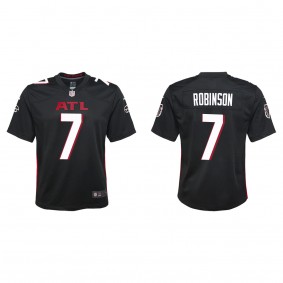 Youth Atlanta Falcons Bijan Robinson Black 2023 NFL Draft Game Jersey