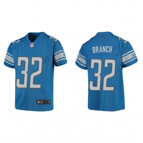 Youth Detroit Lions Brian Branch Blue 2023 NFL Draft Game Jersey