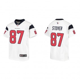 Youth Cade Stover Houston Texans White Game Jersey