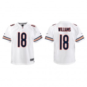 Youth Caleb Williams Chicago Bears White Game Jersey