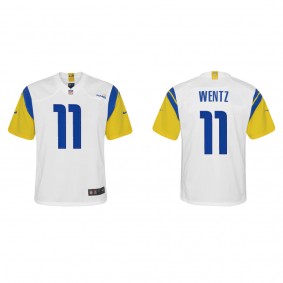 Youth Los Angeles Rams Carson Wentz White Alternate Game Jersey