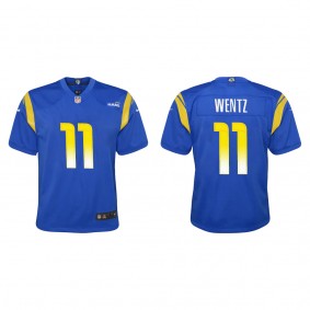 Youth Los Angeles Rams Carson Wentz Royal Game Jersey