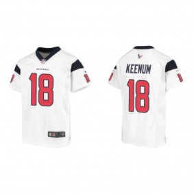 Youth Case Keenum Houston Texans White Game Jersey