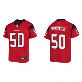 Youth Chase Winovich Houston Texans Red Game Jersey