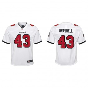 Youth Chris Braswell Tampa Bay Buccaneers White Game Jersey
