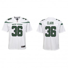 Youth Chuck Clark New York Jets White Game Jersey