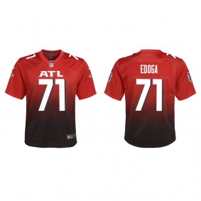Youth Atlanta Falcons Chuma Edoga Red Alternate Game Jersey
