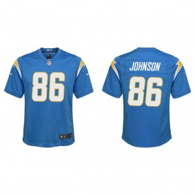 Youth Cornelius Johnson Los Angeles Chargers Powder Blue Game Jersey