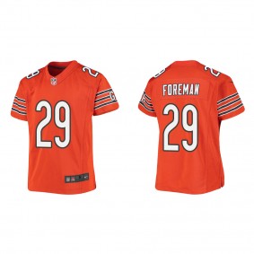 Youth D'Onta Foreman Chicago Bears Orange Game Jersey