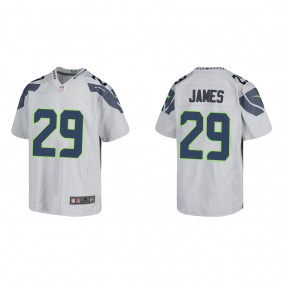 Youth D.J. James Seattle Seahawks Gray Game Jersey