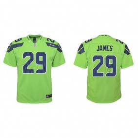 Youth D.J. James Seattle Seahawks Green Alternate Game Jersey