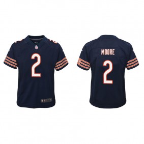 Youth Chicago Bears D.J. Moore Navy Game Jersey