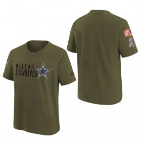 Youth Dallas Cowboys Olive 2022 Salute To Service Legend T-Shirt