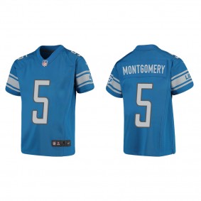 Youth David Montgomery Detroit Lions Blue Game Jersey