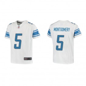 Youth David Montgomery Detroit Lions White Game Jersey