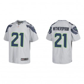 Youth Seattle Seahawks Devon Witherspoon Gray 2023 NFL Draft Game Jersey