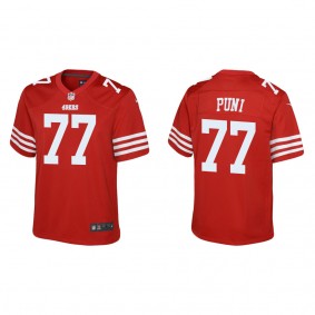 Youth Dominick Puni San Francisco 49ers Scarlet Game Jersey