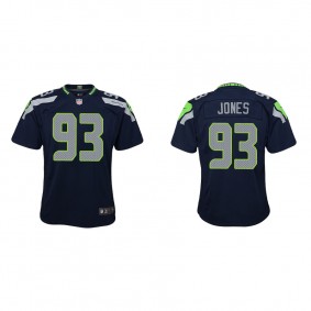 Youth Seattle Seahawks Dre'mont Jones College Navy Game Jersey