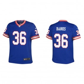 Youth New York Giants Deonte Banks Royal 2023 NFL Draft Classic Game Jersey