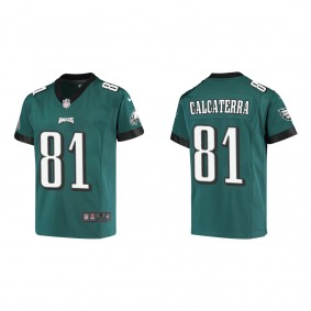 Youth Philadelphia Eagles Grant Calcaterra Midnight Green Game Jersey