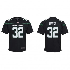 Youth Isaiah Davis New York Jets Black Game Jersey