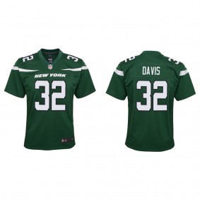 Youth Isaiah Davis New York Jets Green Game Jersey