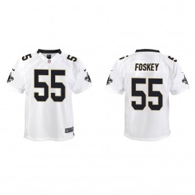 Youth New Orleans Saints Isaiah Foskey White 2023 NFL Draft Game Jersey