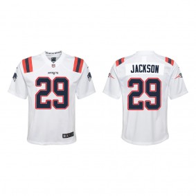 Youth J.C. Jackson New England Patriots White Game Jersey