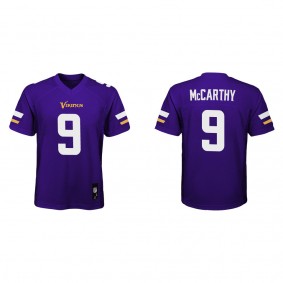 Youth J.J. McCarthy Minnesota Vikings Purple Game Jersey