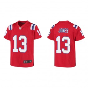 Youth New England Patriots Jack Jones Red Game Jersey