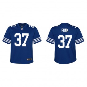 Youth Indianapolis Colts Jake Funk Royal Alternate Game Jersey