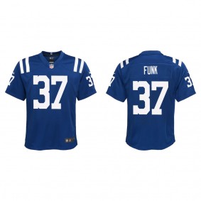 Youth Indianapolis Colts Jake Funk Royal Game Jersey