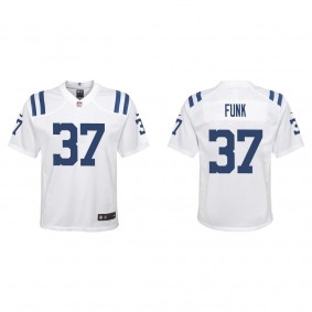 Youth Indianapolis Colts Jake Funk White Game Jersey