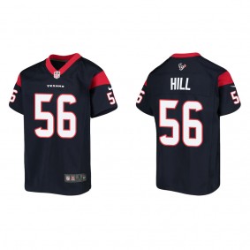 Youth Jamal Hill Houston Texans Navy Game Jersey