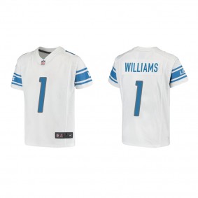 Youth Jameson Williams Detroit Lions White Game Jersey