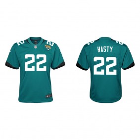 Youth Jacksonville Jaguars JaMycal Hasty Teal Game Jersey