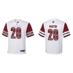 Youth Washington Commanders Jartavius Martin White 2023 NFL Draft Game Jersey
