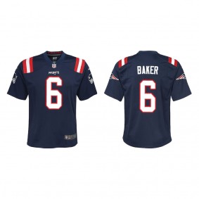 Youth Javon Baker New England Patriots Navy Game Jersey
