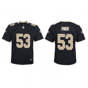Youth Jaylan Ford New Orleans Saints Black Game Jersey