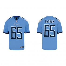 Youth JC Latham Tennessee Titans Light Blue Game Jersey