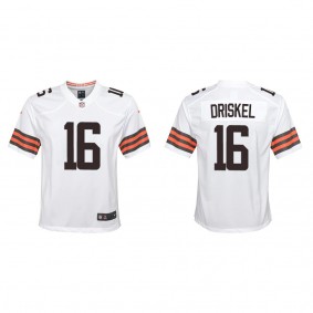 Youth Cleveland Browns Jeff Driskel White Game Jersey
