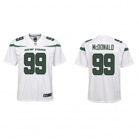 Youth New York Jets Will McDonald White 2023 NFL Draft Game Jersey