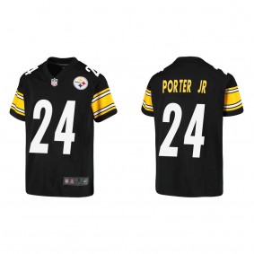 Youth Pittsburgh Steelers Joey Porter Jr. Black 2023 NFL Draft Game Jersey