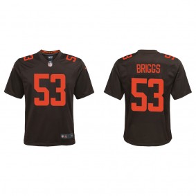 Youth Jowon Briggs Cleveland Browns Brown Alternate Game Jersey