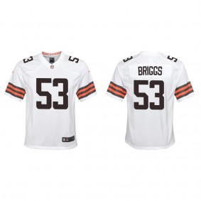Youth Jowon Briggs Cleveland Browns White Game Jersey