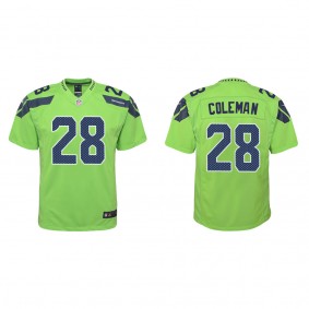 Youth Seattle Seahawks Justin Coleman Green Alternate Game Jersey