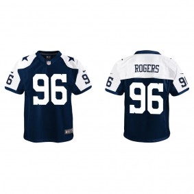 Youth Justin Rogers Dallas Cowboys Navy Alternate Game Jersey