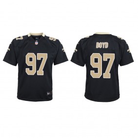 Youth Khristian Boyd New Orleans Saints Black Game Jersey