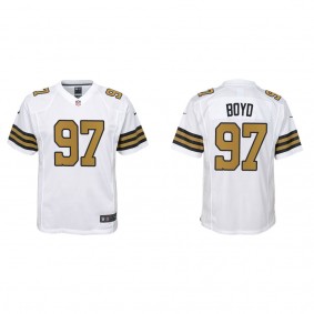 Youth Khristian Boyd New Orleans Saints White Alternate Game Jersey