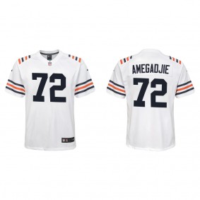 Youth Kiran Amegadjie Chicago Bears White Classic Game Jersey